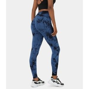 NWT & Bag Halara High Waisted Ruched Butt Lifting Tie Dye Yoga Leggings Size XS